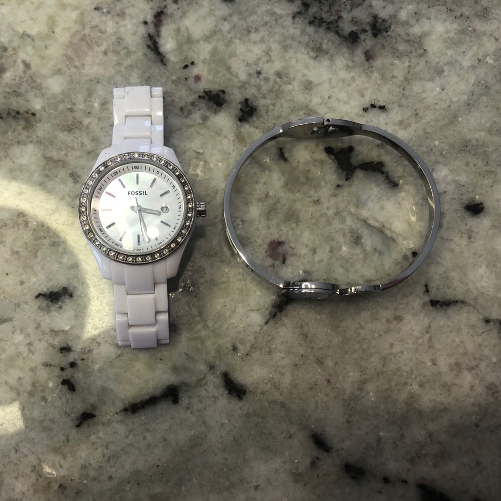 Fossil Watch and Bracelet Bundle